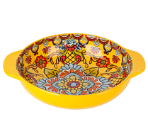 "Arabesque" Yellow" Салатник с ручками 25х20,5х6см, 1200мл