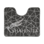 SHAHINTEX РР LUX Коврик для туалета 60х50см, цв.графит