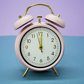 Часы-будильник "Aesthetic" 17х11,5х5,5см, цв.розовый