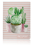 Обложка для паспорта "Cactus" 10х13,5см