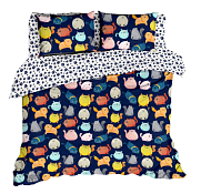 "Uniqcute" Комплект постельного белья "Котики" 2сп, 50х70см, поплин