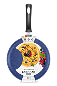 Сковорода блинная литая с АПП 24см, цв.синий