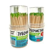 "Домашний Сундук" Зубочистки в баночке с ментолом 190шт.
