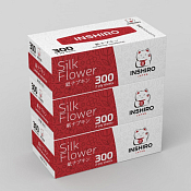 "INSHIRO"SilkFlower" Салфетки бумажные двухслойные "Japan" 300шт., цв.красно-белый