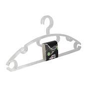 "Home" Н-р вешалок пластик, 3шт, 41х19см, цв.прозрачный