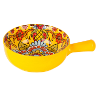 "Arabesque" Yellow" Кокотница с ручкой 21,5х16х5,8см