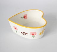 "Лето" Салатник "Сердце" 14,5х14х6,3см, 400мл, цв.желтый