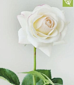 Цветок искусственный "Роза", h 43см, цв.шампань