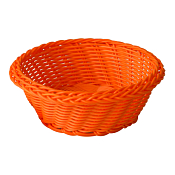 Корзина для хранения круглая 16х5см, цв.оранжевый