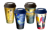 "Искусство" Стакан с крышкой 550мл, цв.микс. в асс.