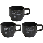 Кружка для СВЧ 250мл цв.коричневый 3в.