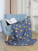 Плед "Supercat" 130х170см, цв.синий, флис