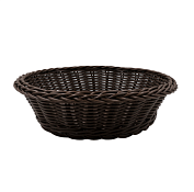 Корзина плетеная "Полиротанг" 25х25х7см, цв.коричневый