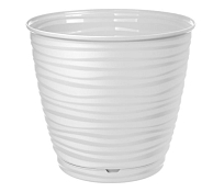"Saffron" Горшок для цветов с поддоном 9,1л, цв.белый