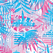 Упаковочная бумага "Яркие тропики" 70х100см