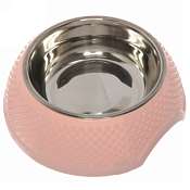 Миска для корма "Сердце" 250мл 18,5см, цв.розовый