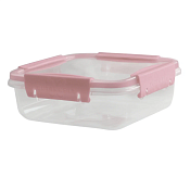 "FORMA" BUTTERFLY" Контейнер пласт. 0,8л квад. 15,6х15,6х5,8см цв.розовый