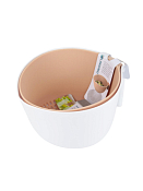 Набор миска с дуршлагом 3л цв.белый песок