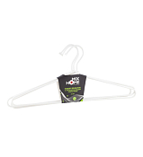 Н-р вешалок металл. с антискользящим покрытием 3шт, 45х19,5см, цв.белый