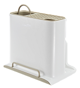 Подставка для ножей и столовых приборов 23х17,5х25см, цв.бело-коричневый