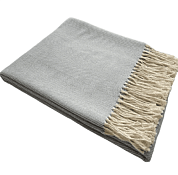 Плед "Елочка" 140х200см, бел-сер