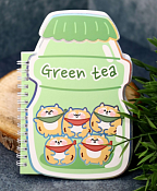 Блокнот "Green tea" 18х13см, цв.зеленый