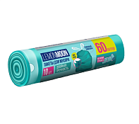 "Lemon Moon" Мешки для мусора с завязками "Двойная прочность" ПНД+ПВД 60л, 10шт. 16мкм