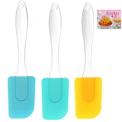 Лопатка кулинарная силиконовая 21,5х5см, цв.ассорт