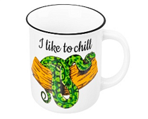 Кружка "Змея.I like to chill" 400мл, цв.белый