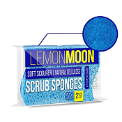 "Lemon Moon" Набор губок для посуды, целлюлозные 2шт.11х8х2,3см
