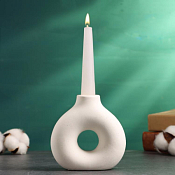 Подсвечник "Меланд" 10см, цв.белый песок