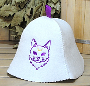 Шапка для сауны "Лунная кошка"