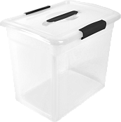 "Keeplex" Ящик для хранения "Vision" с крышкой и ручкой 20л, 37х27,4х31,3см, цв.прозрач.