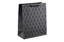Пакет бумажный "Барокко черный" 32х26х12см