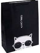 Пакет бумажный "Крутой кот" 31x42x12см