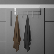 Вешалка на дверь шкафа "Блеск" 24,5х10х6см, 5 крючков, цв.хром