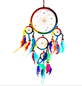 Ловец снов "Натуральный камень" 17см