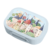 "Замок" Ланч-бокс 0,98л, цв.светло-голубой