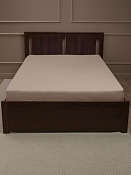 "Amore Mio" Простыня на резинке 180х200х20см, цв.кофейный