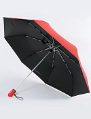 "Kobold" Зонт женский с защитой от солнца, 3 слож., механический, цв.красный