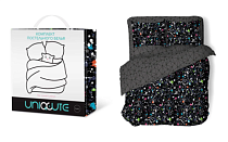 "Uniqcute" Комплект постельного белья "Конфетти" 2сп, 50х70см, цв.черный, поплин