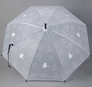 Зонт детский "Черно-белые кошки", трость, полуавтомат  92х92х75,5см