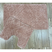 "ZALEL"SOPHISTICATED" Набор ковриков для ванной 60х100см; 50х60см, цв.розовый