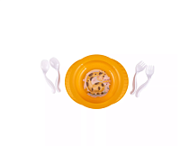 "Giraffix" Набор: тарелка 19см, вилки 2шт., ложки 2шт.