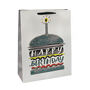 Пакет бумажный "Happy Birthday" 32х26х12см