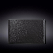 WILMAX SLATESTONE Тарелка прямоугольная 29,5х14,5см, цв.черный