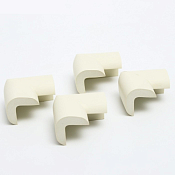 Защитные уголки для мебели мягкие, самоклеящиеся 4шт., цв.белый