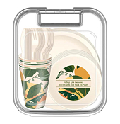 Набор для пикника с декором на 6 персон, 37пр.