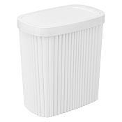 Контейнер для мусора "VELVET" 1,9л, 16х10х17,2см, цв.белый