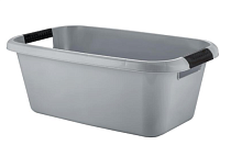 "BERGEN" Таз прямоугольный с ручками 30л, 60х35х23см, цв.серый шторм